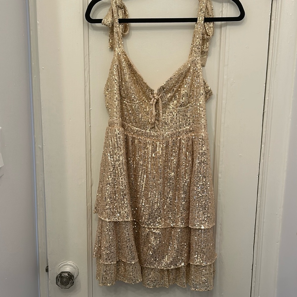 Eras Tour Gold Sequin Dress